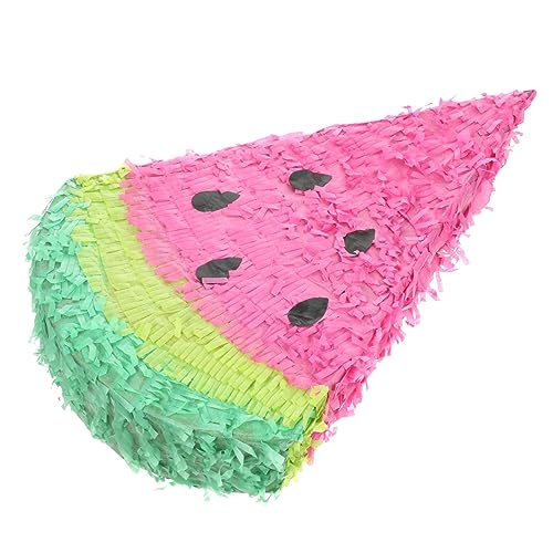 MAGICLULU Piñata Girlandenlichter im Freien Partygeschenke Henne Dekorationen Rennwagen-Partytüten bastelzeug celebrations geschke Party-Dekoration zum Aufhängen Wassermelonen-Pinata Papier von MAGICLULU