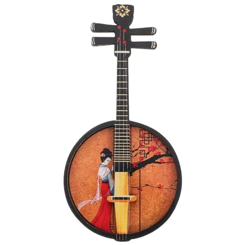 MAGICLULU Puppenhaus-Musikinstrument Chinesisches Lautenmodell Mini-Laute Pipa-Modell Miniaturornamente Chinesisches Gitarrenmodell Chinesische Instrumente Im Klassischen Stil Spielzeug Ca von MAGICLULU