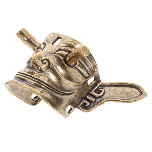 MAGICLULU Sanxingdui Messingwaren Halsketten Für Damen Schmuck Charm Halskette Halsketten Für Männer Halloween Maske Anhänger Menschlicher Kopf Charm Bronze Chinesisches Kupfer von MAGICLULU