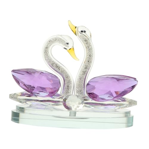 MAGICLULU Schwan-Ornamente Pfau Schwan Kissen Spielzeugschwan Floats Für Erwachsene Schwimmbecken Flamingo-Schwimmbad Schwan Kuchen Topper Poolschwimmer Schwanenfigur Kristall Violett von MAGICLULU