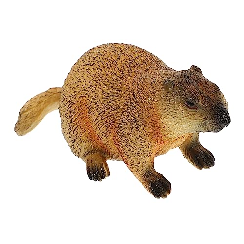 MAGICLULU Simulierte Wildtiere Das Tierspielzeug Tierfiguren Simulationstiermodell Murmeltiermodell Kleines Murmeltier Dekoration Gefälschte Murmeltierfiguren Murmeltierskulptur Aus von MAGICLULU