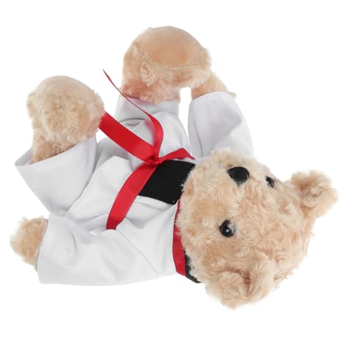 MAGICLULU Taekwondo-bärpuppe Halloween-bärspielzeug Taekwondo Für Spielzeugbär Taekwondo Thanksgiving-kuscheltiere Riesiger Ausgestopfter Bär Karate- Bärenspielzeug Stoff Rot von MAGICLULU