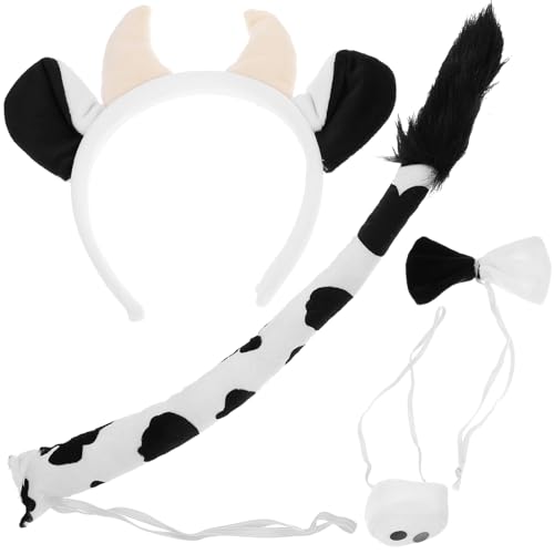 MAGICLULU Tierkostüm-zubehör 1 Set Mit Kuh-kostüm-zubehör Horn Stirnband Und Für Halloween Jungen Und Mädchen Party von MAGICLULU