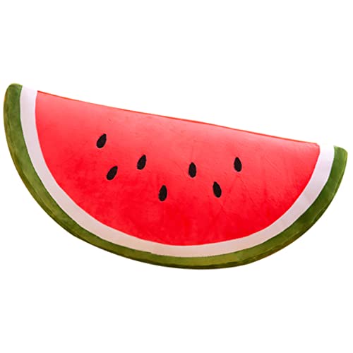 MAGICLULU Wassermelonenkissen Kuscheltier für kindergeschenk Essenskissen Kriechendes Krabbenspielzeug Geburtstagsgeschenk Wassermelonen-Plüschkissen PP Baumwolle rot von MAGICLULU