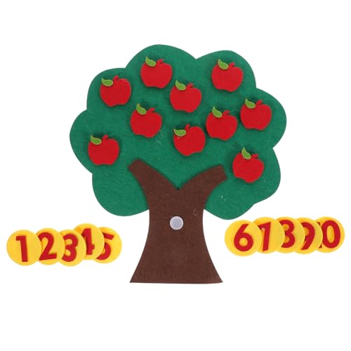 MAGICLULU Zahlen Filz Baumbrett Addition Subtraktion Mathematik Hilfsmittel Zahlen Zählen Apfelbaum Zahlen Matching zum Lernen von MAGICLULU