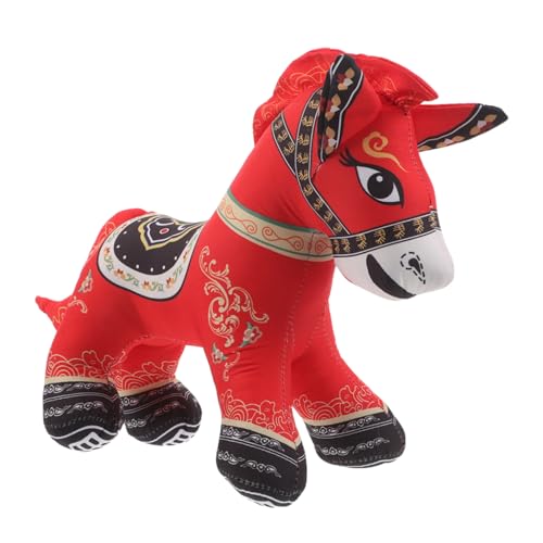 MAGICLULU Zodiac Pferdekissen Tragbares Stofftier Dekorative Pferdepuppe Dekorative Puppe Pferdefiguren Plüschpferdpuppe Kuscheltier Pferde Für Pferd Weicher Kurzer Plüsch Rot MAGICLULU Zodiac Pferdekissen Tragbares Stofftier Dekorative Pferdepuppe Dekorative Puppe Pferdefiguren Plüschpferdpuppe Kuscheltier Pferde Für Pferd Weicher Kurzer Plüsch Rot von MAGICLULU