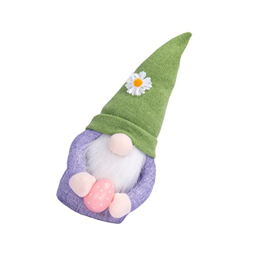 MAGICLULU gesichtslose Puppe rosa Gnom Plüschtiere lustiger Gnom Frühlingsdekorationen tablett Ostern Dekoration Easter Decoration Puppe zum Thema Ostern Osterzwerge Polyester Green von MAGICLULU