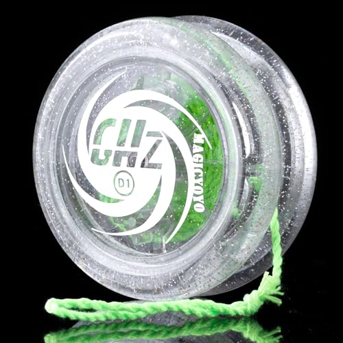 MAGICYOYO JoJo D1 GHZ, Reaktionsfähiges JoJo für Kinder, Verbessertes 2A Looping Yoyo, Kristallklare Erscheinung mit Laserpulver-Technologie, Enthält 5 JoJo Schnüre für Anfänger von MAGICYOYO