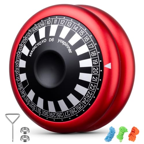 MAGICYOYO JoJo Kinder D6 YOSPINNER, 6-in-1 Responsive JoJo mit Vielseitigen Spielmodi, 2A Metall Jo Jo für Finger Spin, Profi Jo-Jo mit Leerlauf, Magic Yoyo Spielzeug für Kinder und Erwachsene MAGICYOYO JoJo Kinder D6 YOSPINNER, 6-in-1 Responsive JoJo mit Vielseitigen Spielmodi, 2A Metall Jo Jo für Finger Spin, Profi Jo-Jo mit Leerlauf, Magic Yoyo Spielzeug für Kinder und Erwachsene von MAGICYOYO