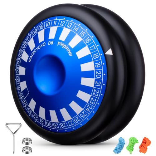 MAGICYOYO JoJo Kinder D6 YOSPINNER, 6-in-1 Trick JoJo mit Vielseitigen Spielmodi, 2A Metall Jo Jo für Finger Spin, Responsive Jo-Jo mit Leerlauf, Magic Yoyo Spielzeug für Kinder und Erwachsene MAGICYOYO JoJo Kinder D6 YOSPINNER, 6-in-1 Trick JoJo mit Vielseitigen Spielmodi, 2A Metall Jo Jo für Finger Spin, Responsive Jo-Jo mit Leerlauf, Magic Yoyo Spielzeug für Kinder und Erwachsene von MAGICYOYO