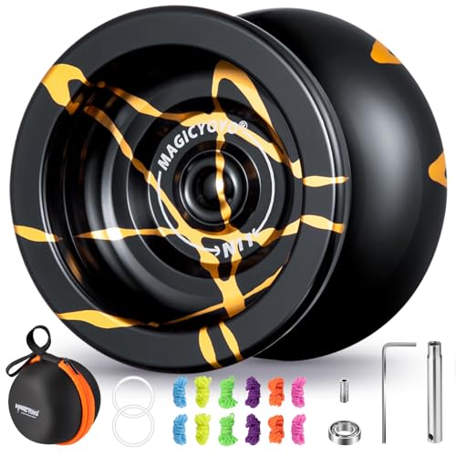MAGICYOYO N11 Profi JoJo, Doppelzweck JoJo mit Leerlauf und Kugellager, Responsive und Unresponsive Jo Jo, Trick Jo-Jo für Kinder und Erwachsene, Metall Jo Jo mit 12 Saiten, Gewichtsringe, Lagersatz MAGICYOYO N11 Profi JoJo, Doppelzweck JoJo mit Leerlauf und Kugellager, Responsive und Unresponsive Jo Jo, Trick Jo-Jo für Kinder und Erwachsene, Metall Jo Jo mit 12 Saiten, Gewichtsringe, Lagersatz von MAGICYOYO