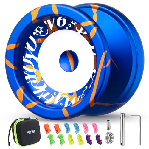 MAGICYOYO Profi JoJo V6S Locus, Trick Jo-jo mit Responsive & Unresponsive, Doppelzweck JoJo mit Leerlauf und Kugellager, Metall Jo Jo für Kinder & Erwachsene, mit 12 Saiten, Lagersatz, Gehäuse MAGICYOYO Profi JoJo V6S Locus, Trick Jo-jo mit Responsive & Unresponsive, Doppelzweck JoJo mit Leerlauf und Kugellager, Metall Jo Jo für Kinder & Erwachsene, mit 12 Saiten, Lagersatz, Gehäuse von MAGICYOYO