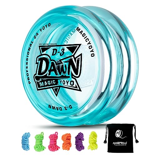 MAGICYOYO Responsive Yoyo D3, Professional Beginners Yoyo, 2A Looping Yoyo for Kids, Durable Plastic Crystal Yoyo with 6 Yoyo Strings + Yoyo Bag (Crystal Green) von MAGICYOYO