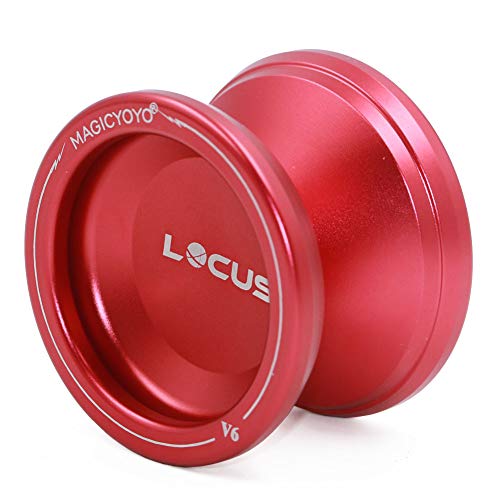 MAGICYOYO V6 Locus Pro Jojos | Metal Responsive JoJo Ball mit 12 Jo-jo Saiten + Handschuh + Tasche Kit | Kinder bis Erwachsener Yo-yo | Anfänger bis Fortgeschrittene Jo Jo | Rot von MAGICYOYO