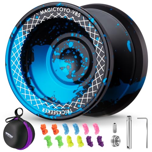 MAGICYOYO JoJo V8S Profi Finger Spin Yoyo für Anfänger & Fortgeschrittene, Responsive JoJo für Kinder ab 8-12 Jahren, Robustes Aluminium-Legierung Trick-Yoyo mit Lagerpaket MAGICYOYO JoJo V8S Profi Finger Spin Yoyo für Anfänger & Fortgeschrittene, Responsive JoJo für Kinder ab 8-12 Jahren, Robustes Aluminium-Legierung Trick-Yoyo mit Lagerpaket von MAGICYOYO