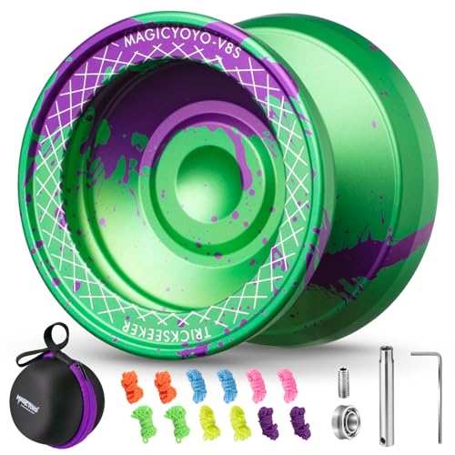 MAGICYOYO JoJo V8S Professionelles Finger-Spin-Yoyo für Anfänger und Fortgeschrittene, Responsive JoJo für Kinder von 8–12 Jahren oder höher, 2 in 1 Trick-Yo Yo, Inklusive Unresponsive Lager-Set MAGICYOYO JoJo V8S Professionelles Finger-Spin-Yoyo für Anfänger und Fortgeschrittene, Responsive JoJo für Kinder von 8–12 Jahren oder höher, 2 in 1 Trick-Yo Yo, Inklusive Unresponsive Lager-Set von MAGICYOYO