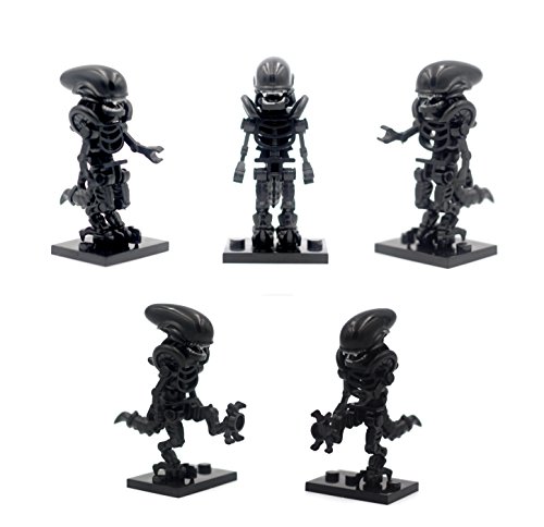 Magma Brick: ☣Alien Mini Figur☣ inspiriert von XENOMORPH kompatibel mit LEGO Konstruktionsspielzeug 5 Stücke von Magma Brick