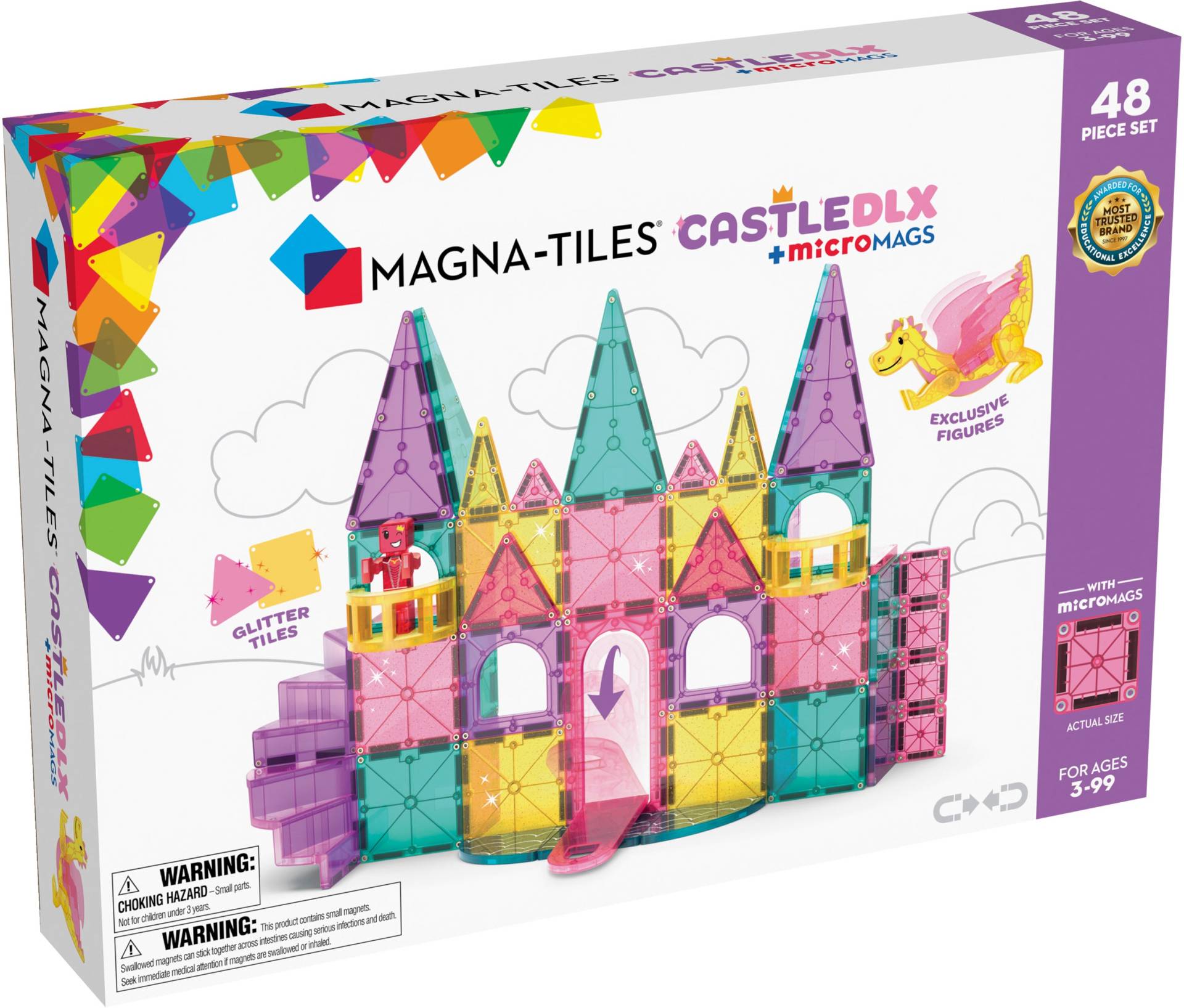 MAGNA-TILES Castle Deluxe Bausatz 48 Teile von MAGNA-TILES