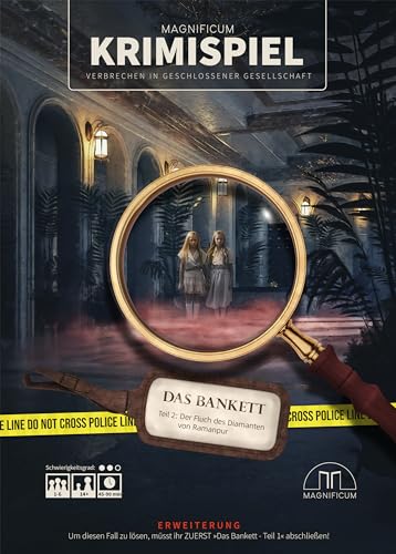 MAGNIFICUM Krimispiel: Das Bankett - Teil 2 - Der Fluch des Diamanten von Ramanpur, Detektivspiel, Escape Room Spiel ab 14 Jahre von MAGNIFICUM