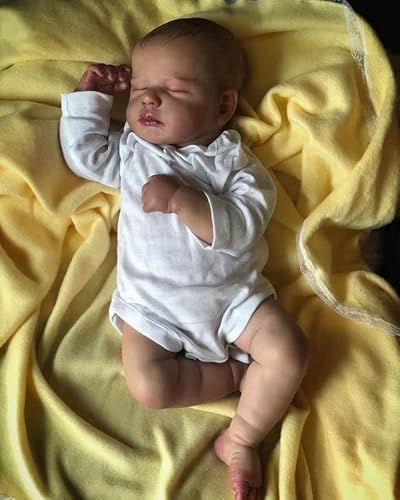 Reborn Baby Reborn Originelle Babypuppen, 45,7 cm, aus weichem Vinyl, handgefertigt, Real Loulou von MAIDEDOLL