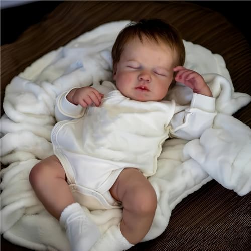 MAIHAO Reborn Babypuppen Junge 20 Zoll Handgemachte Realistische Neugeborene Babypuppen Reborn Babys Weicher Körper, Reborn Puppe Sieht aus wie ein echtes Baby (Geschlossene Augen Junge) von MAIHAO