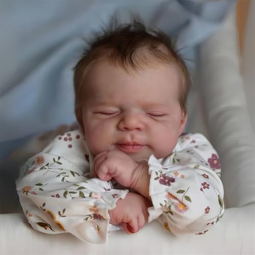 Reborn Puppe Mädchen 49cm Reborn Baby Vollsilikon Lebensechte Babypuppe Wie Echtes Baby Handgefertigt Waschbar Sieht aus und fühlt Sich an wie EIN echtes lebensechtes Baby von MAIHAO