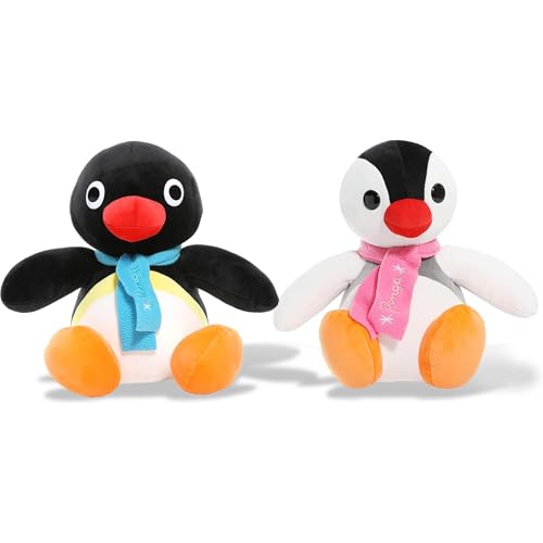 MAISEEN 2 STK. Süßer Pinguin Plush Tier, weiches Plush Tier Dekoration, Kinder Spielkamerad Kissen Weihnachten Geburtstagsgeschenk 9,8 Zoll von MAISEEN