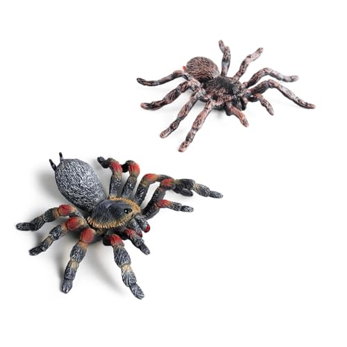 MAKFORT Elastische Schlange aus Weiche Gummi Realistische Schlange Streich Spiel für Tricky Aprilscherz Halloween Spielzeug (Brasilianische Blaue Vogelfänger Spider+Brasilianische rote Samt Spinne) von MAKFORT