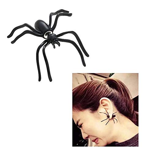 MAKFORT Halloween Spinne Skorpion Ohrringe Karneval Ohrstecker für Damen und Herren Schwarz 1 Paar (Spinne) von MAKFORT