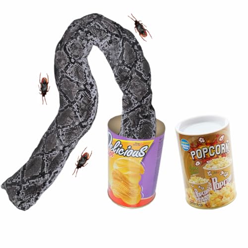 MAKFORT Scherzartikel Kartoffelchips Pop up Tricky Spielzeug Fälschung Schlange und Kakerlake für Geschenk Geburtstags Aprilscherz Spielzeug (2PCS) von MAKFORT