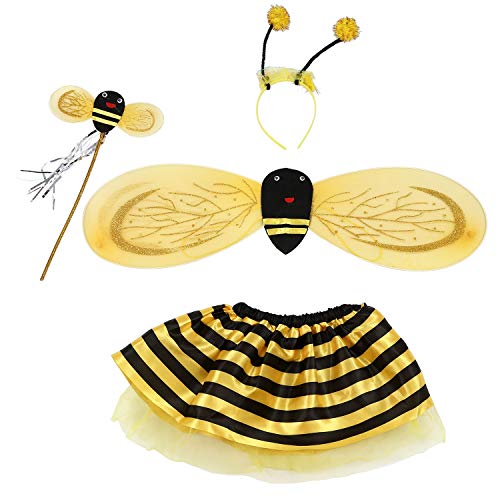 MAKIVI Hummel, Honigmädchen, Kinder, Fee, Halloween, Fantasie, Kostüm, Party, 4 Stück von MAKIVI