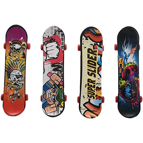 MAKIVI Mini-4-teiliges Fingerpaneel, Skateboard-Spielzeug aus Kunststoff, Spielzeug, Geschenk für Kinder, 95 mm von MAKIVI