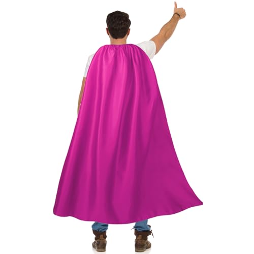 Maklulu Superhelden-Umhänge und Masken für Erwachsene, Halloween-Vampir-Capes, Superhelden-Party, Capes, Superhelden-Kostüm (Rosa, 140 cm) von MAKLULU