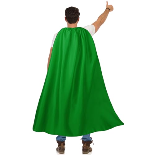 Maklulu Superhelden-Umhänge und Masken für Erwachsene, Halloween-Vampir-Capes, Superhelden-Party-Umhänge, Superhelden-Kostüm (Grün, 140 cm) von MAKLULU