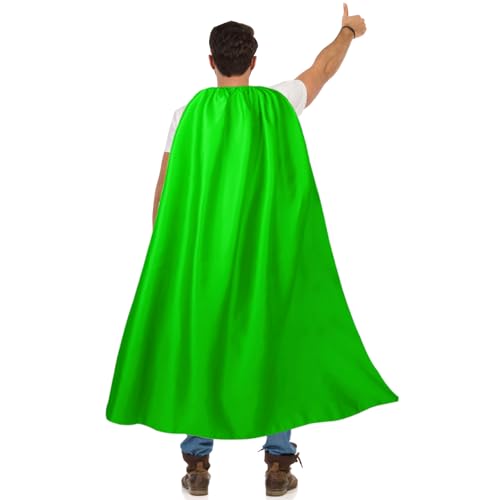 Maklulu Superhelden-Umhänge und Masken für Erwachsene, Halloween-Vampir-Capes, Superhelden-Party-Umhänge, Superhelden-Kostüm (fluoreszierendes Grün, 140 cm) von MAKLULU