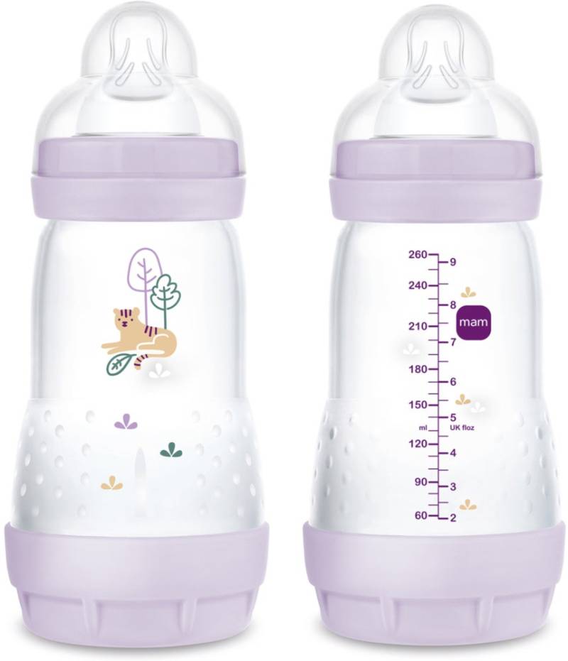 MAM Easy Start Babyflasche Anti-Kolik 260 ml, Lila von MAM