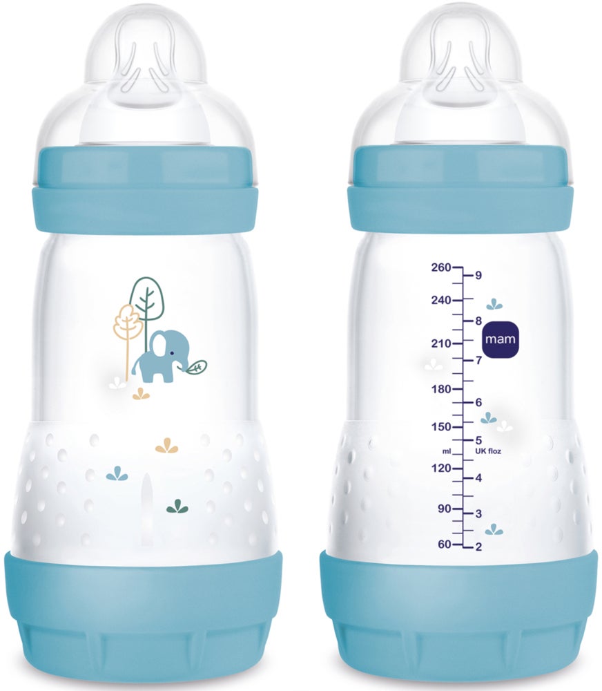 MAM Easy Start Babyflasche Anti-Kolik 260 ml 2er-Pack, Blau von MAM