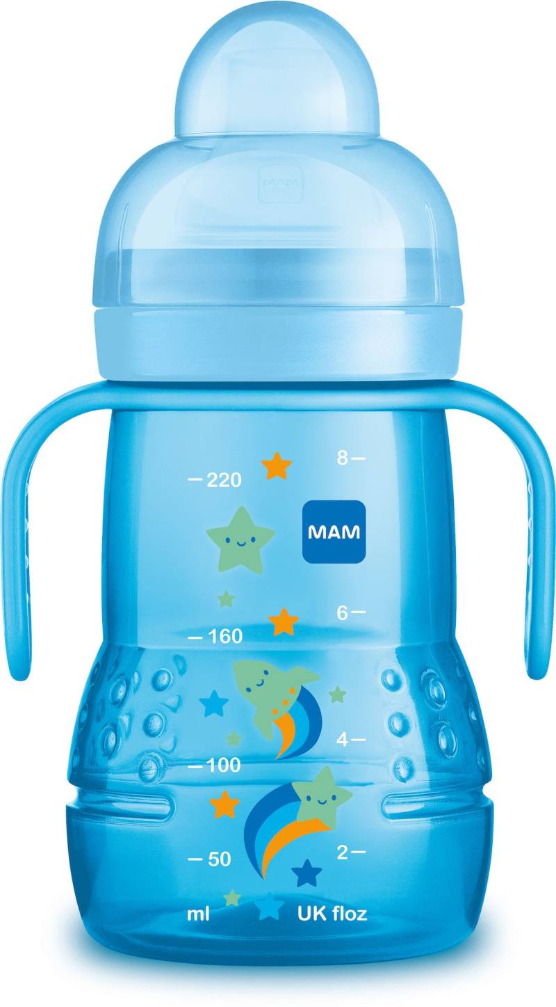 MAM Trainer Babyflasche 220 ml, Blau von MAM