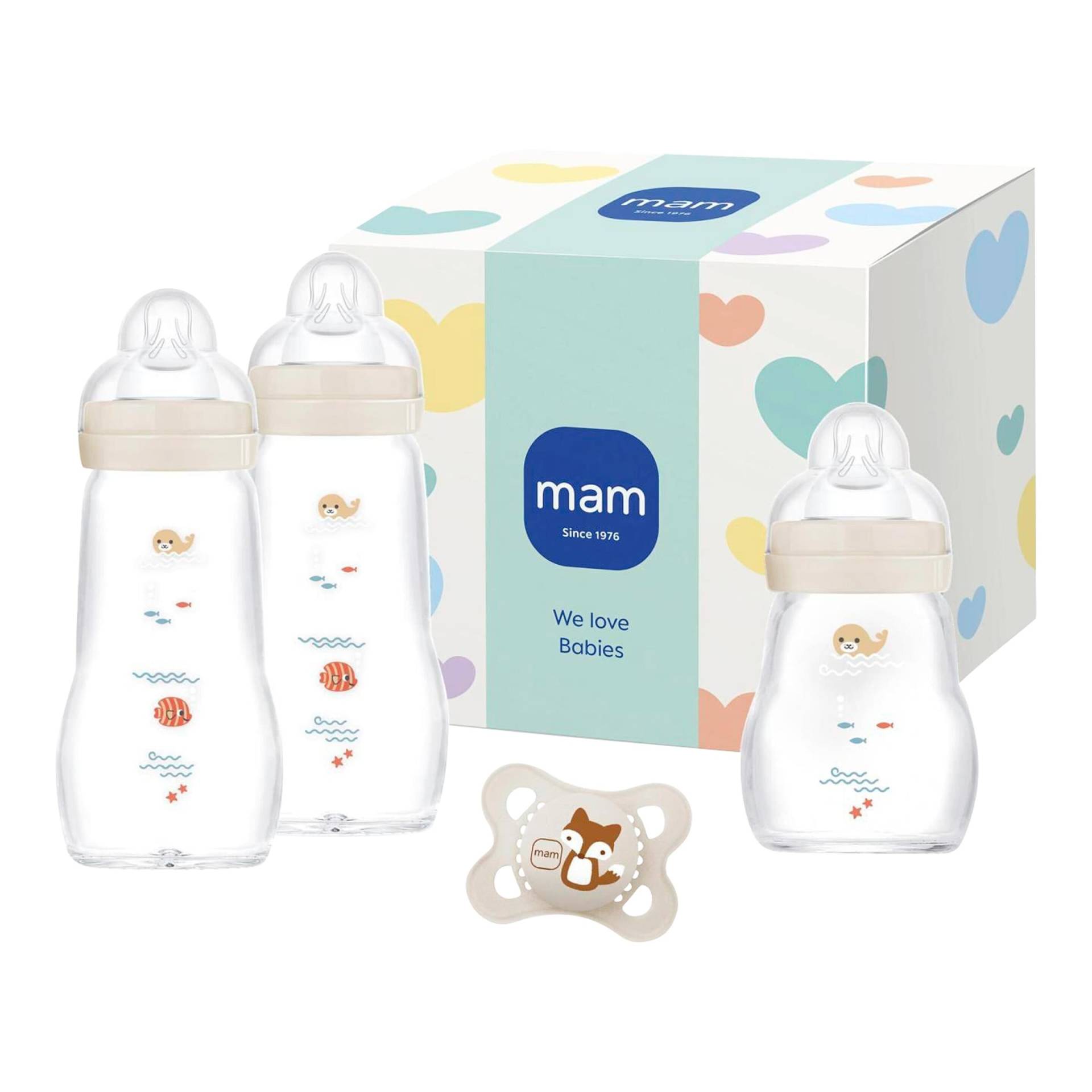 Mam 4-tlg. Feel Good Flaschen Set, Glas, ab 0M Mam 4-tlg. Feel Good Flaschen Set, Glas, ab 0M von MAM