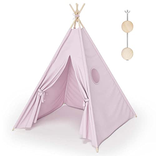 MAMOI® Kinderzelt für drinnen, Spielzelt für Kinder Indoor, Tipi Zelt für kinderzimmer, Tippi mädchen, Kinderspielzelt mit Matte und Kissen, Spielhaus für Zimmer, Tent for Kids von MAMOI