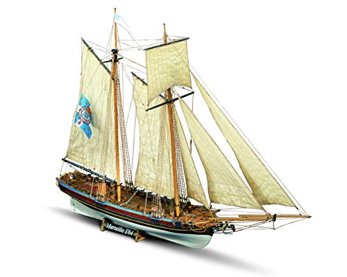 MAMOLI Kit Barca Marseille Wooden Ship Scala 1:120 L:803mm H:565mm von MAMOLI