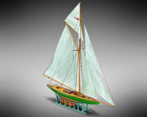 MAMOLI Mini Shamrock Wooden Ship Model KIT,PRE-Carved Wooden Hull Scale: 1/170 Length: 310 mm, Height:318mm MM63 von MAMOLI