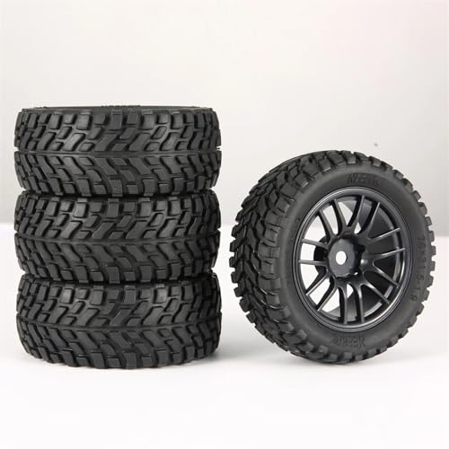 MANGRY 1,9 Zoll 75 mm Off Road Buggy Reifen Rad 12 mm Sechskantnaben 1/14 1/16 1/10 RC Auto passend for Wltoys 144001 Scx10 Traxxas TRX-4 for Tamiya (Size : Wheel Tyre B) von MANGRY