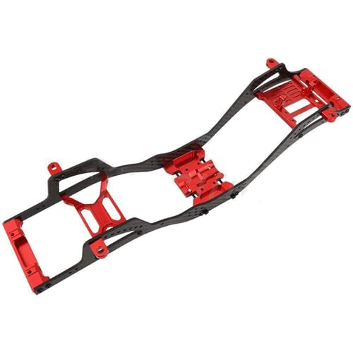 MANGRY 1:10 Chassis Schiene Seitenauto Rahmen Kit for 1/10 RC Crawler Auto Axiale SCX10 Pro Ersatzteile (Color : Red) von MANGRY