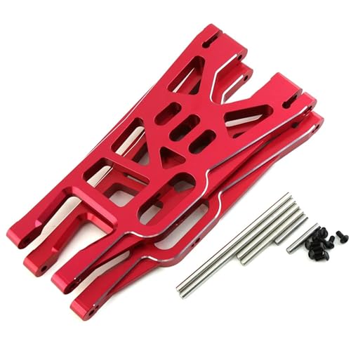 MANGRY 2 Stück Vorne Hinten Unten Aufhängungsarm 1/5 Fit for Traxxas X-Maxx Xmaxx 6S 8S RC Monster Truck Upgrade-Teile Zubehör (Size : Red) von MANGRY