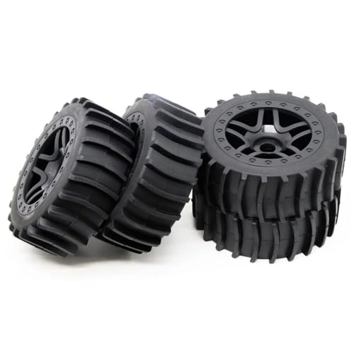 MANGRY 4 stück 118mm Off Road Buggy Sand Reifen 17mm Hex Paddel Wüste Rad Reifen RC 1/7 1/8 1/10 fit für Arma für Traxxas Slash 2WD 4WD für Wltoys von MANGRY