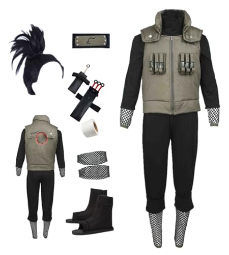 MANMICOS Shikamaru Cosplay-Kostüm, US-Größe, Anime, Grün, Weste, Halloween-Anzug, Größe L von MANMICOS