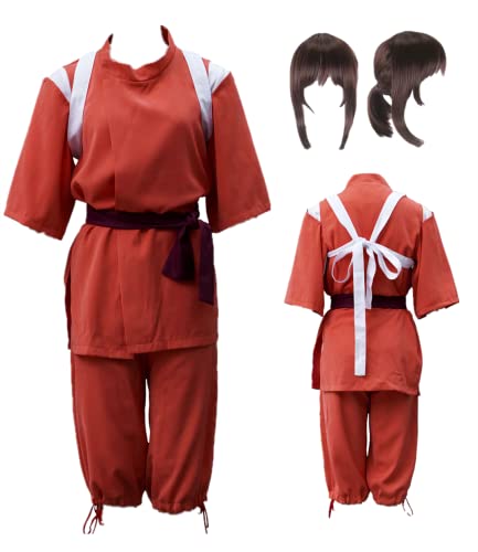 MANMICOS US-Größe Anime Chihiro Ogino Cosplay Kostüme Damen Rot Party Anzug (XS) von MANMICOS