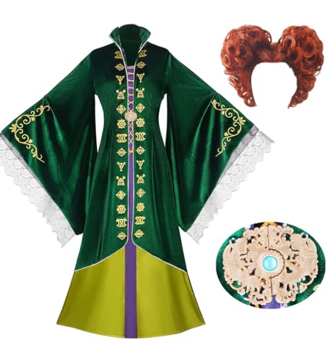 MANMICOS US-Größe Anime Movies Winifred Cosplay-Kostüm, grüner Rock, Halloweenanzug (Rock 2, 2X-Small) von MANMICOS