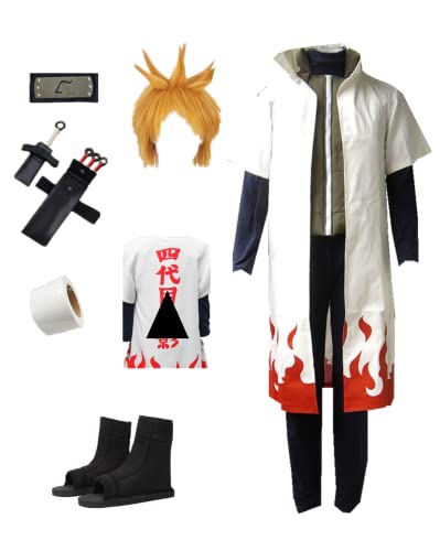 MANMICOS US Größe Anime Namikaze Cosplay Kostüme weiß Robe Halloween Anzug (X-Small) von MANMICOS